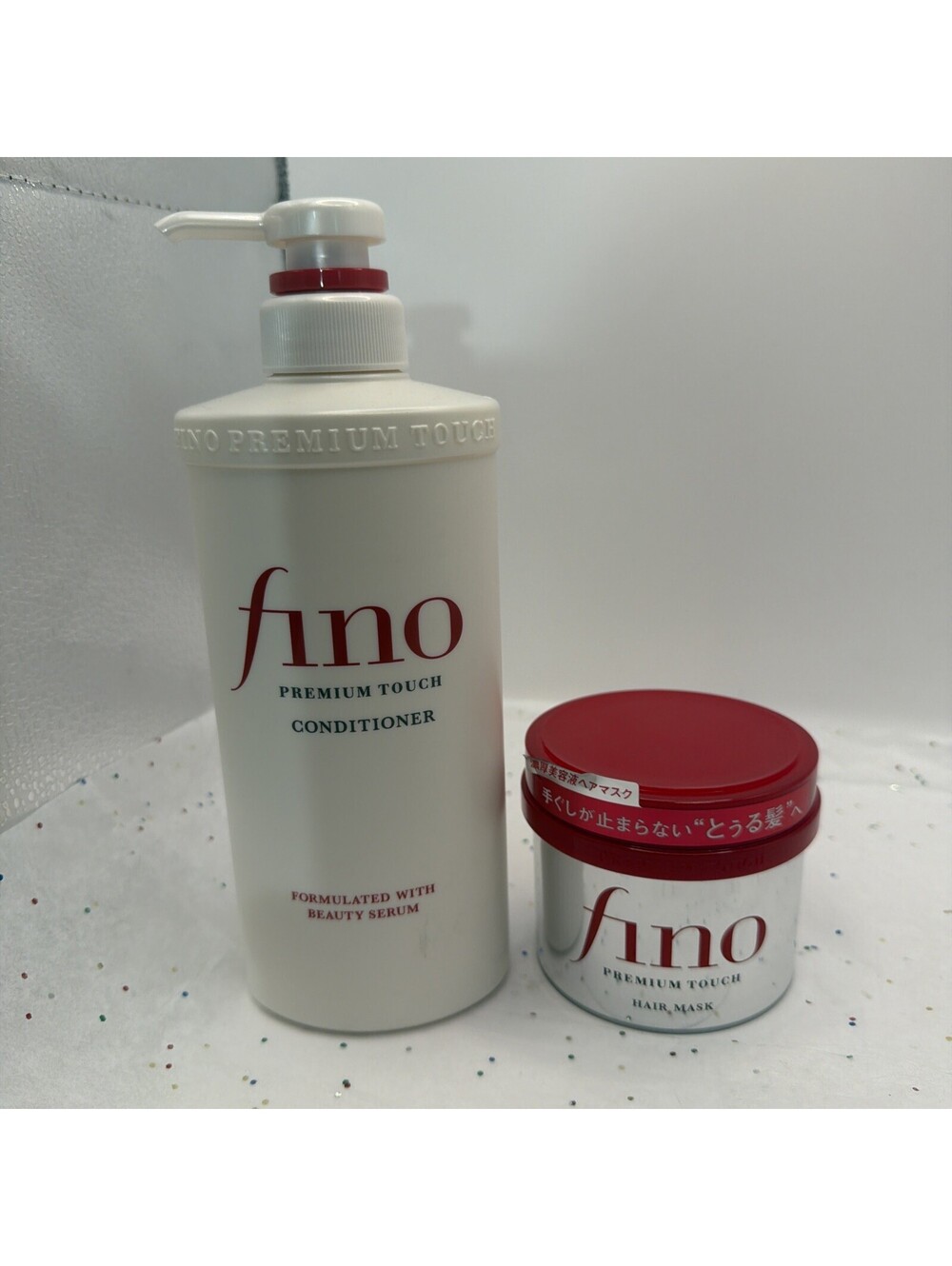 FINO Premium Touch Conditioner 18.7oz + Hair Mask 7.78oz Repair Treatment Set